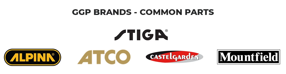 GGP Brand spare parts - Stiga, Alpina, ATCO, Castlegarden and Mountfield