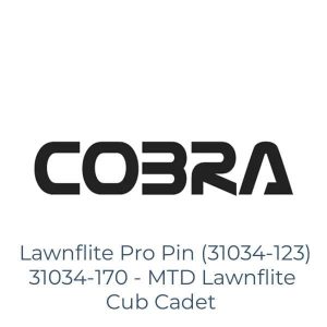 Lawnflite Pro Pin (31034-123) 31034-170 - MTD Lawnflite Cub Cadet